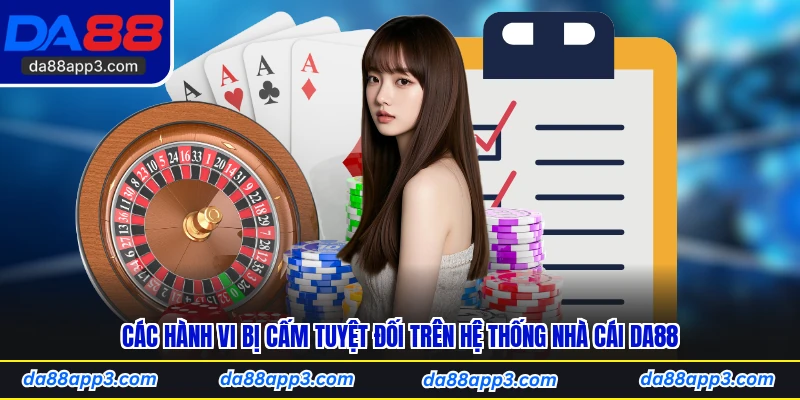 Các Hành Vi Bị Cấm Tuyệt Đối Trên Hệ Thống Nhà Cái DA88